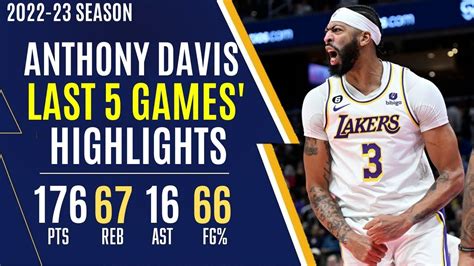 anthony davis last 5 games stats